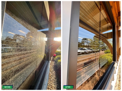 windows before and after cleaning