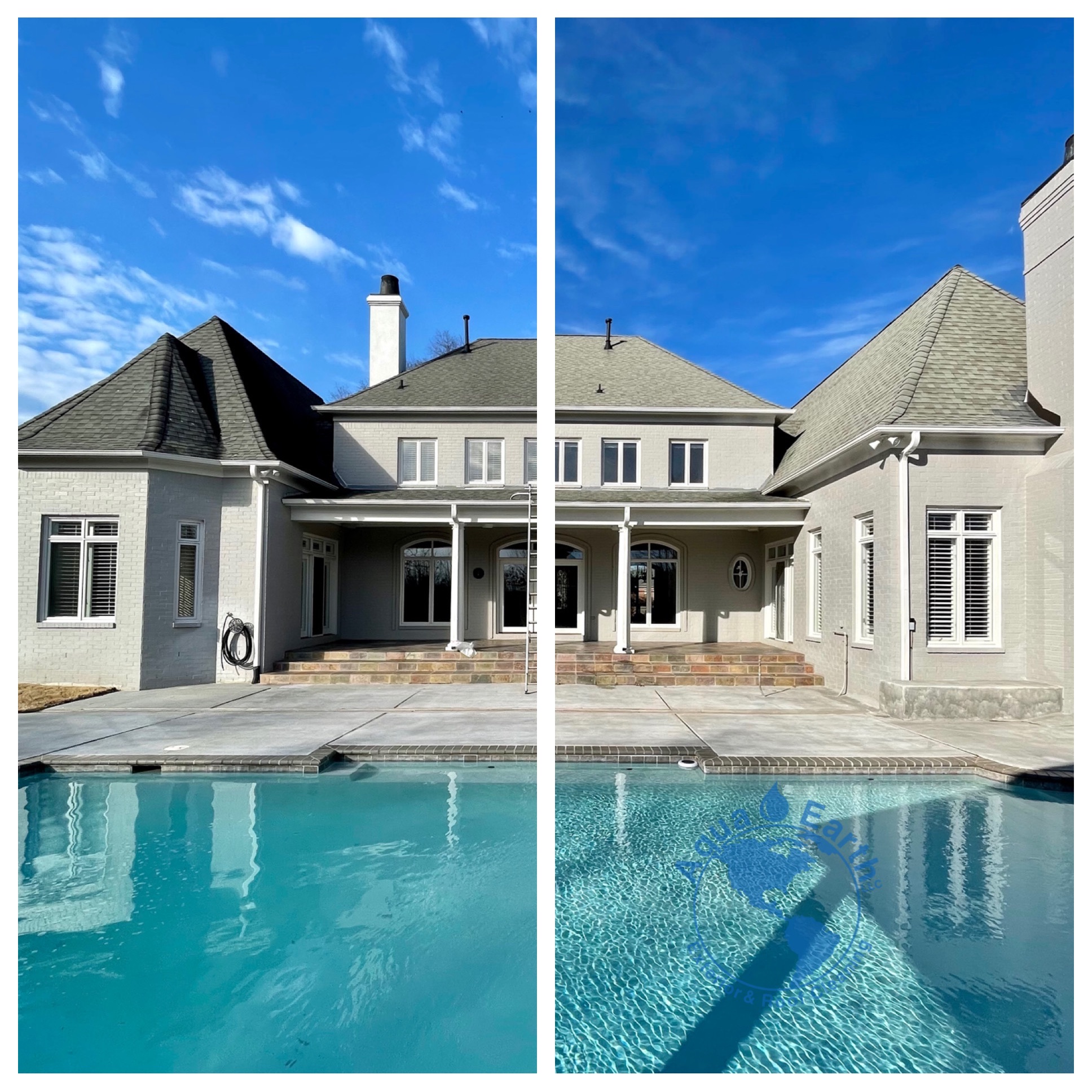 Before & After Roof Washing Photo